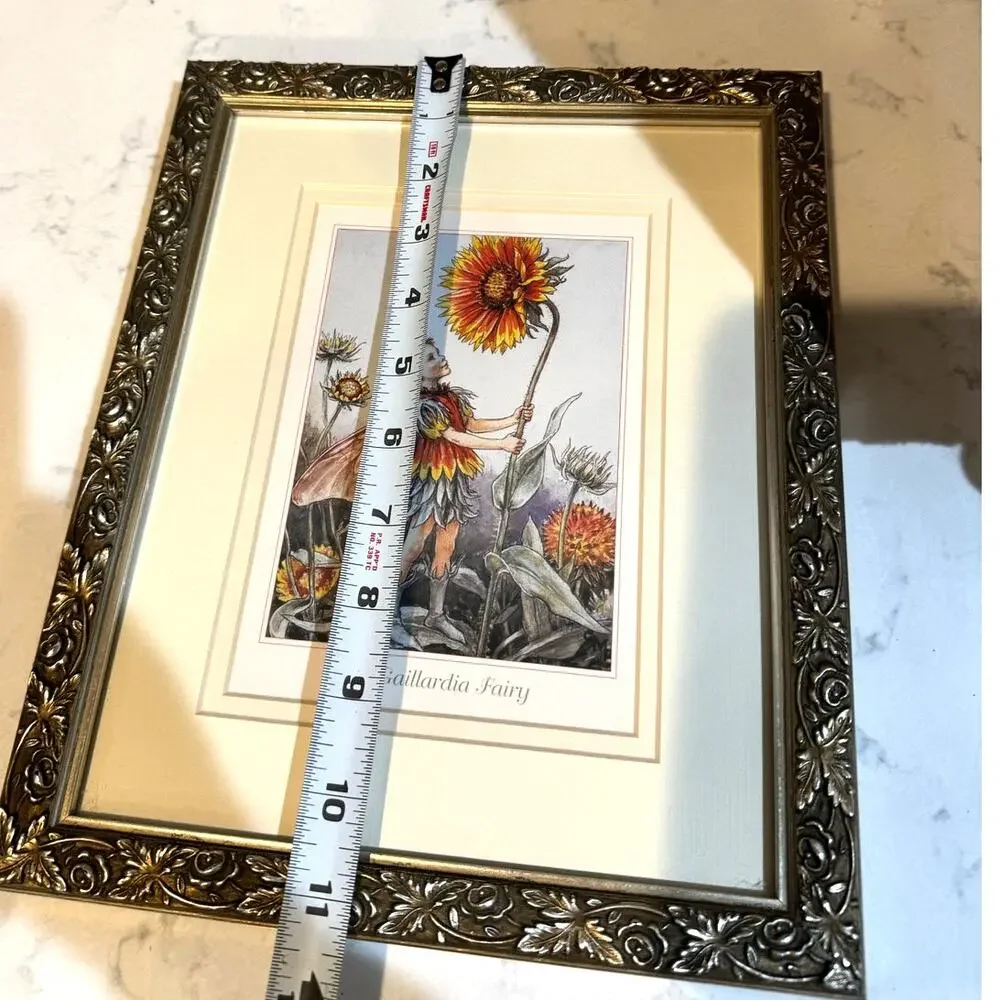 Framed art prints Flower Fairies by Cicely Mary Barke x3 silver pewter whimsical - Picture 6 of 7